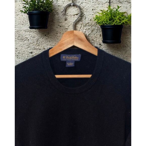 Brooks Brothers 3-Ply Scottish Cashmere Sweater Men’s L Navy Crewneck - Picture 4 of 7